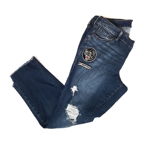 SOLD!!! Torrid Size 14 Boyfriend Crop Jeans - Picture 4 of 8